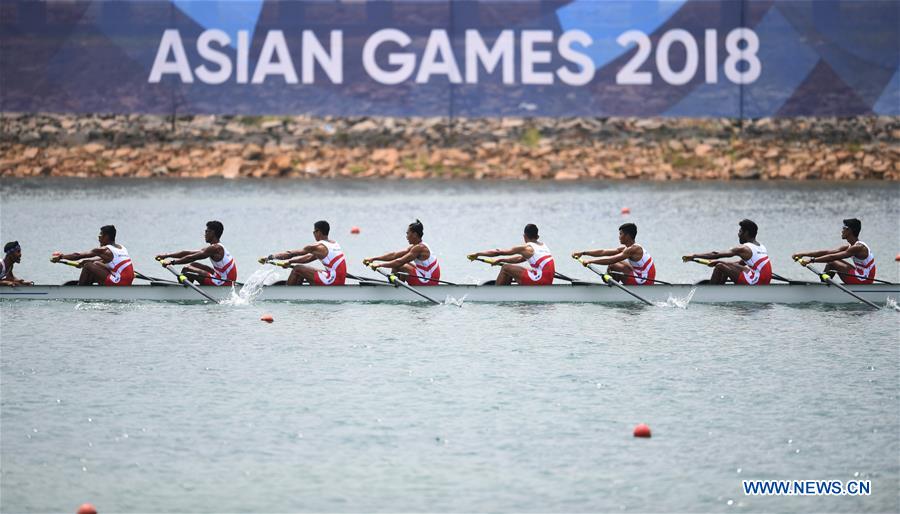 (SP)INDONESIA-PALEMBANG-ASIAN GAMES-ROWING-MEN'S LIGHTWEIGHT EIGHT