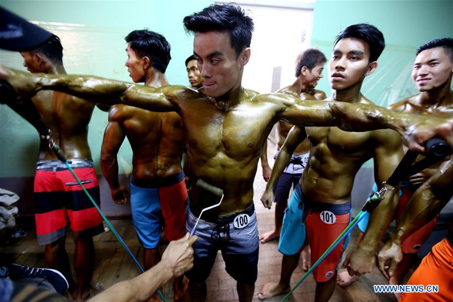 (SP)MYANMAR-YANGON-BODYBUILDING
