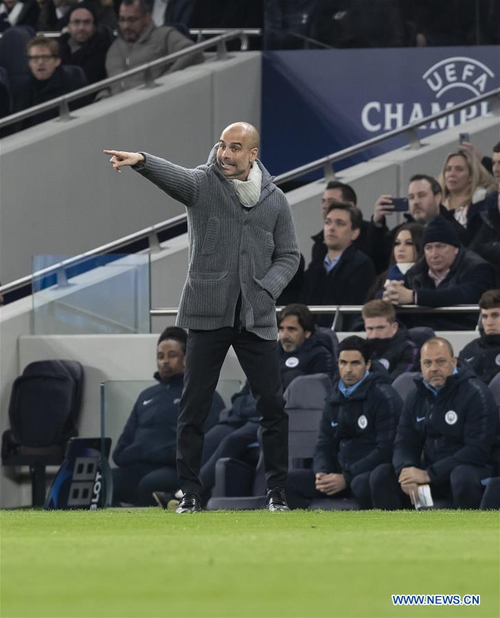 (SP)BRITAIN-LONDON-FOOTBALL-CHAMPIONS LEAGUE-QUARTERFINAL-TOT HOTSPUR VS MAN CITY