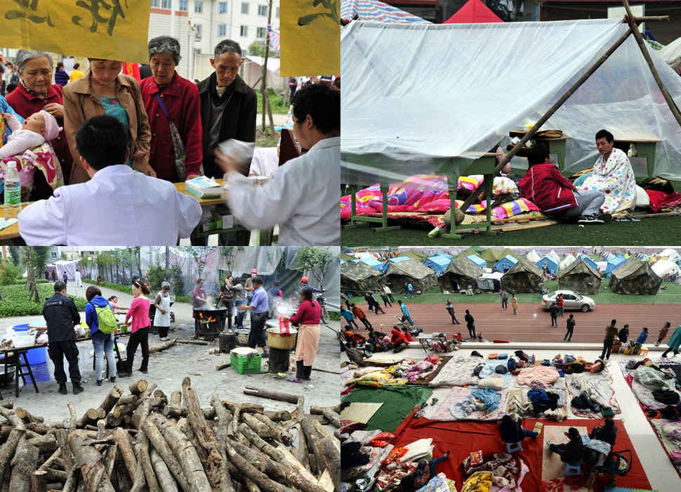 攜手面對(duì)暫時(shí)的困難&mdash;雅安地震部分災(zāi)民安置點(diǎn)實(shí)況