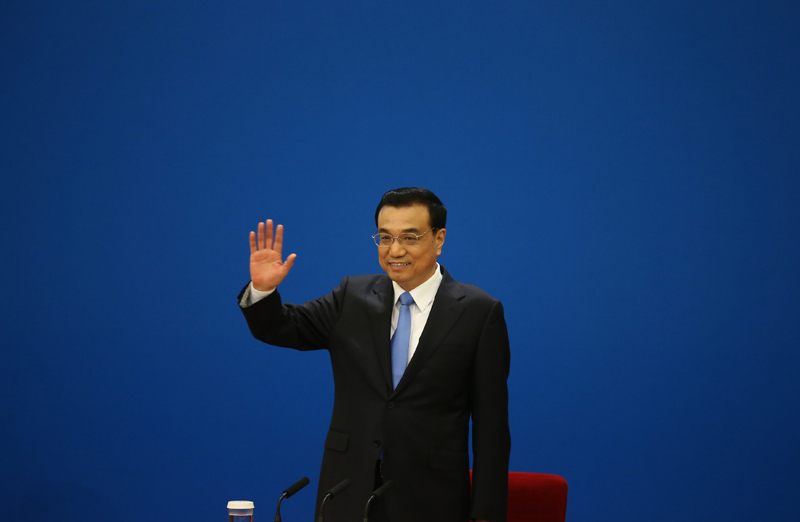 3月15日，國(guó)務(wù)院總理李克強(qiáng)在北京人民大會(huì)堂與中外記者見(jiàn)面，并回答記者提問(wèn)。新華社記者 陳建力 攝