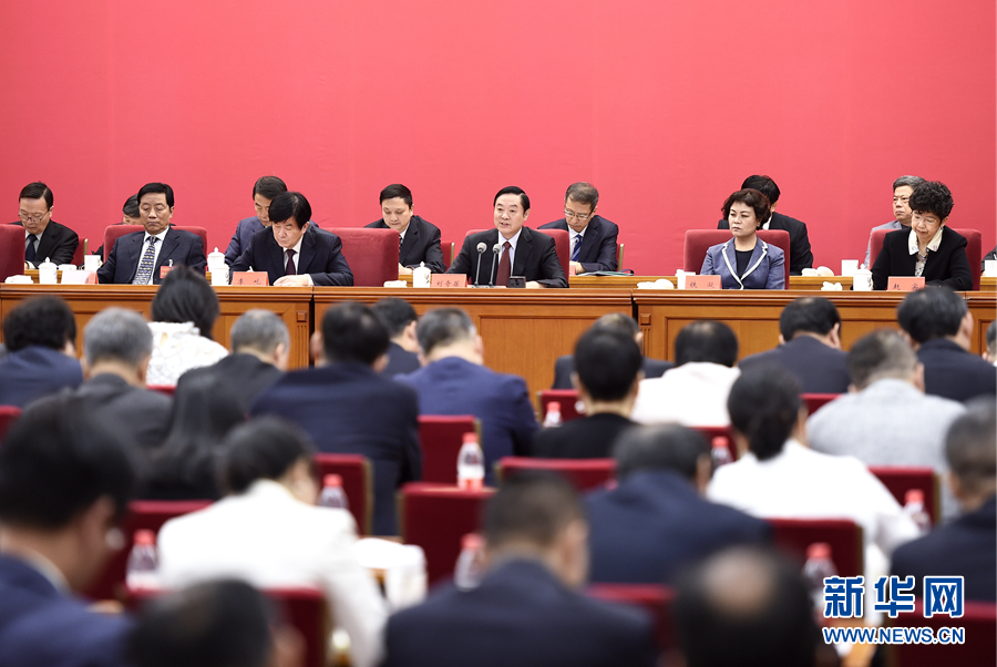 9月20日，中國電視藝術(shù)家協(xié)會第六次全國代表大會在北京召開。中共中央政治局委員、中央書記處書記、中宣部部長劉奇葆出席開幕式并講話。新華社記者 燕雁 攝