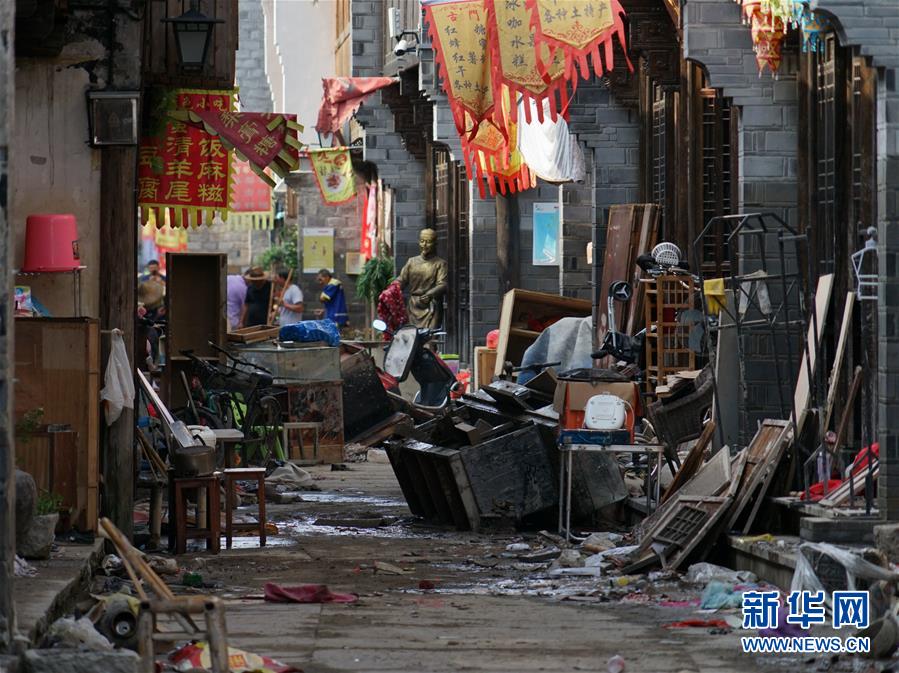 （關注“利奇馬”·圖文互動）（2）古城洪災 八方馳援——洪水災害下的浙江臨?，F(xiàn)場目擊