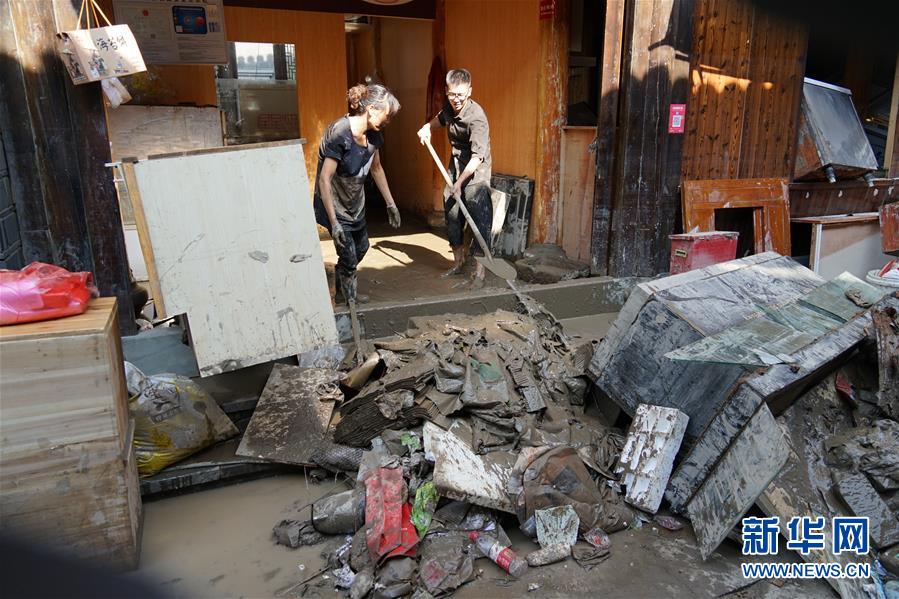 （關注“利奇馬”·圖文互動）（4）古城洪災 八方馳援——洪水災害下的浙江臨?，F(xiàn)場目擊