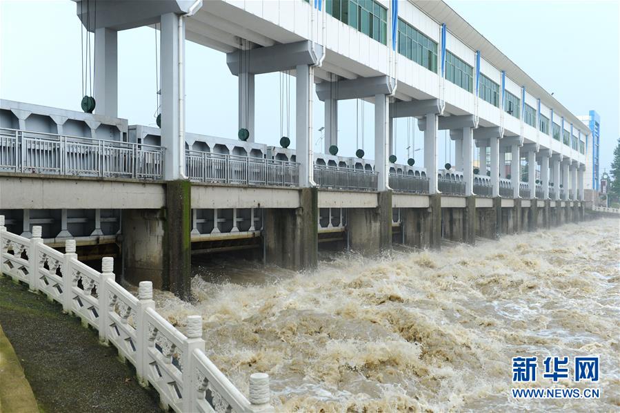 (防汛抗洪)(5)淮河王家壩閘開閘泄洪 蒙洼蓄洪區(qū)啟用