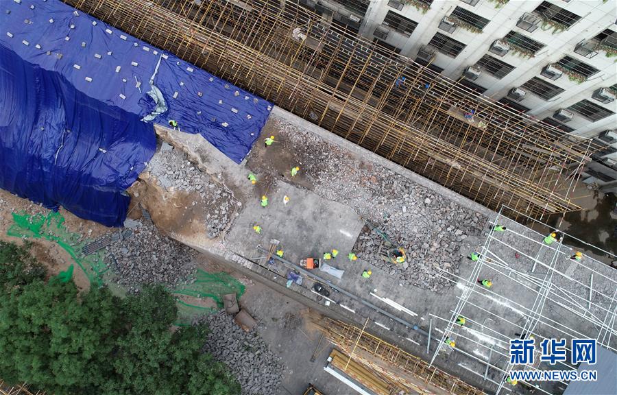 (社會)(3)西安搶險(xiǎn)加固明秦王府城墻坍塌砌體