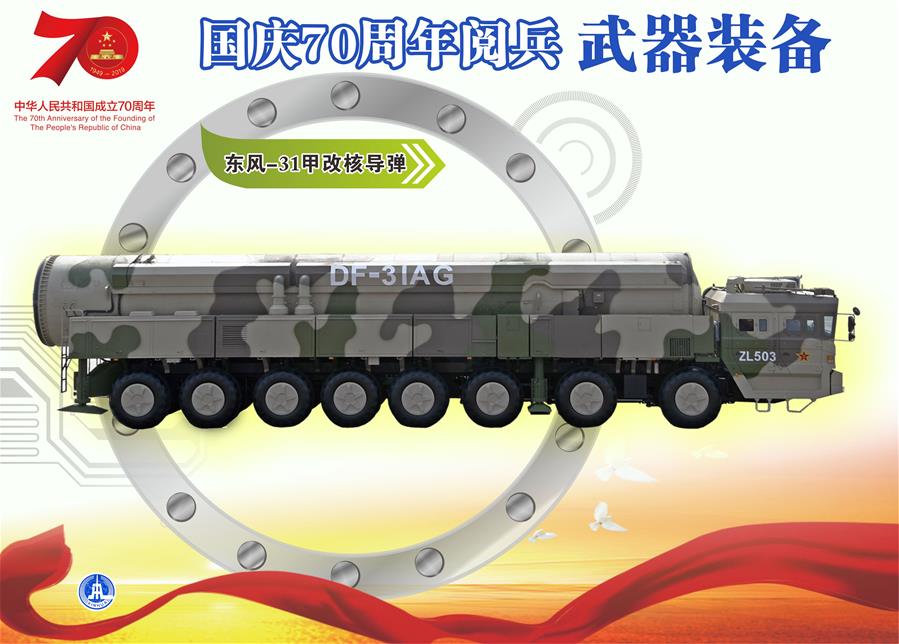 （圖表）[國慶70周年]國慶70周年閱兵——武器裝備（東風-31甲改核導(dǎo)彈）