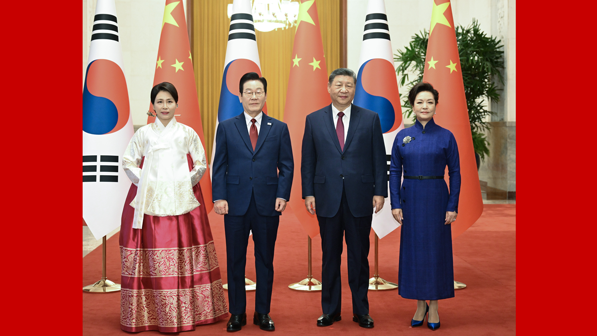 習(xí)近平同韓國(guó)總統(tǒng)李在明舉行會(huì)談