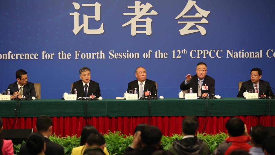 解振華、秦大河、吳曉青、胡存智、白巖松答記者問