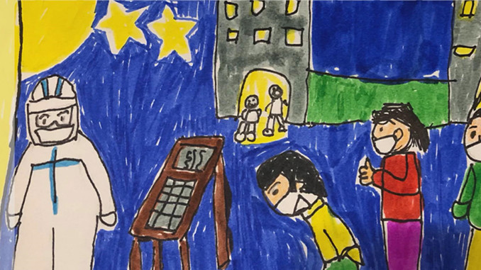 一筆一畫！童心致敬抗疫英雄