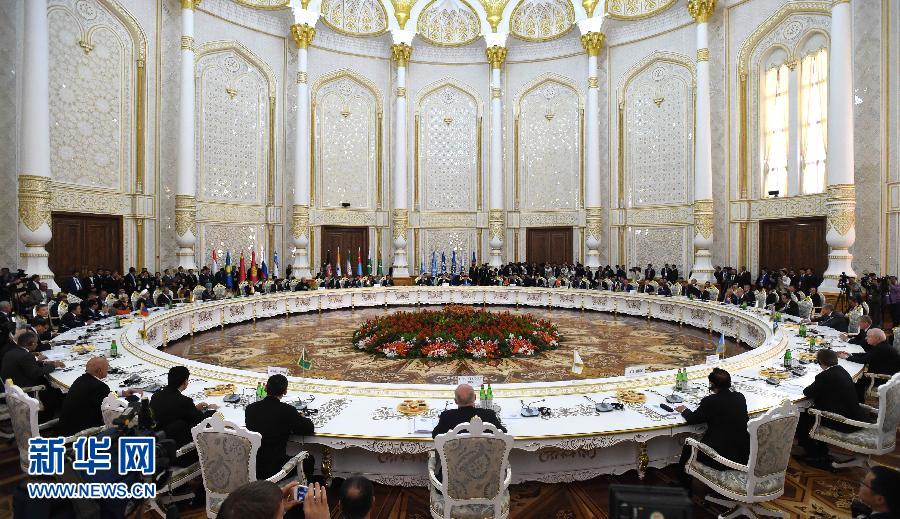 9月12日，上海合作組織成員國元首理事會第十四次會議在塔吉克斯坦首都杜尚別舉行。國家主席習(xí)近平出席會議并發(fā)表重要講話。新華社記者馬占成攝 