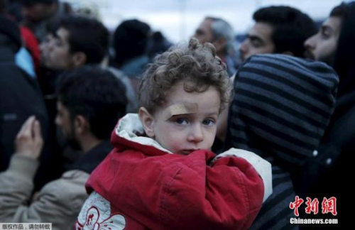 滯留希臘的難民。