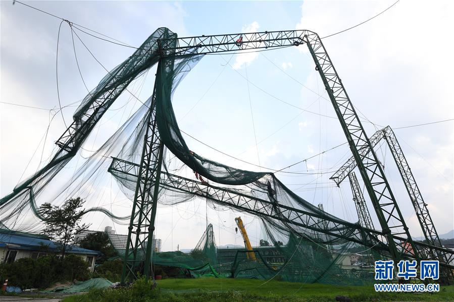 (國(guó)際)(6)超強(qiáng)臺(tái)風(fēng)“美莎克”過(guò)境韓國(guó)致1死1傷