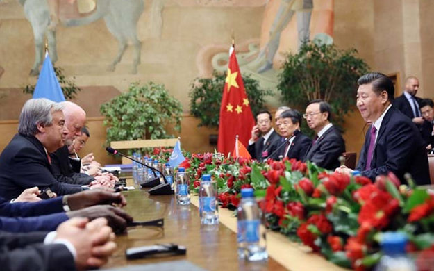 習(xí)近平會(huì)見第71屆聯(lián)合國大會(huì)主席和聯(lián)合國秘書長(zhǎng)