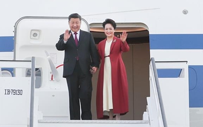 習(xí)近平抵達(dá)馬德里開始對西班牙王國進行國事訪問