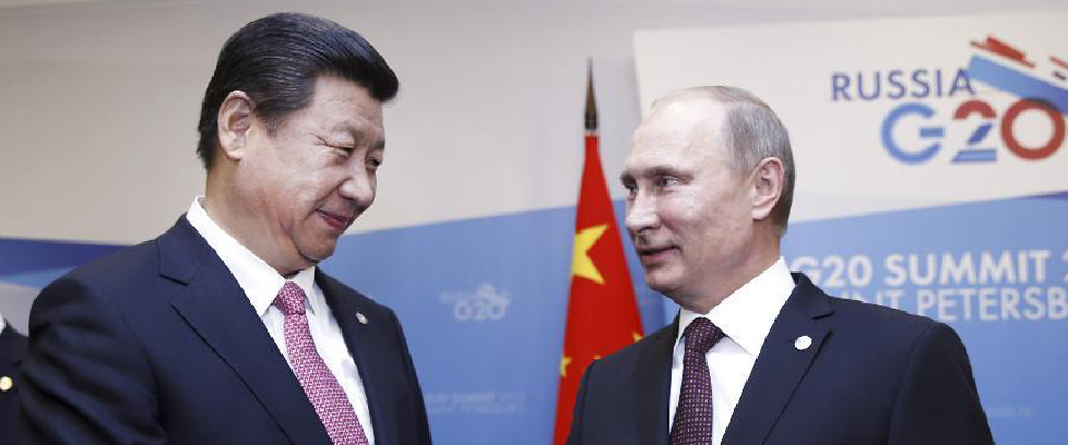 2013年9月，習近平在圣彼得堡會見普京